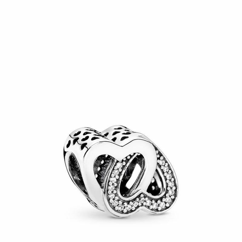 Pandora Entwined Love Charm - Sterling Silver/Cubic Zirconia - Canada | QD7790ZJ